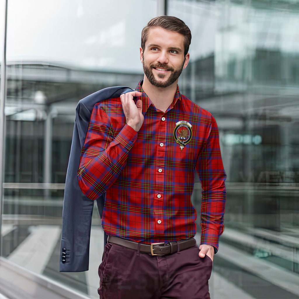 leslie-modern-tartan-long-sleeve-button-up-shirt-with-family-crest