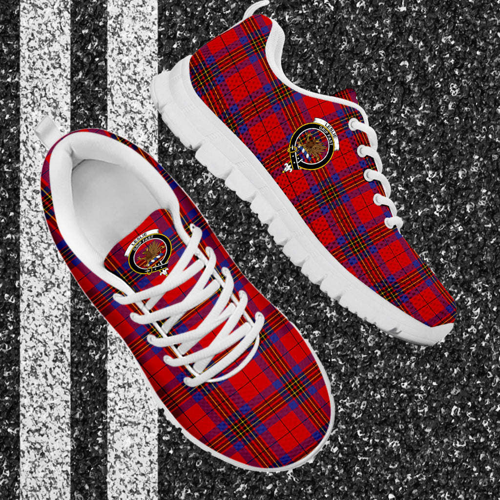 Leslie Tartan Sneakers with Family Crest - Tartan Vibes Clothing