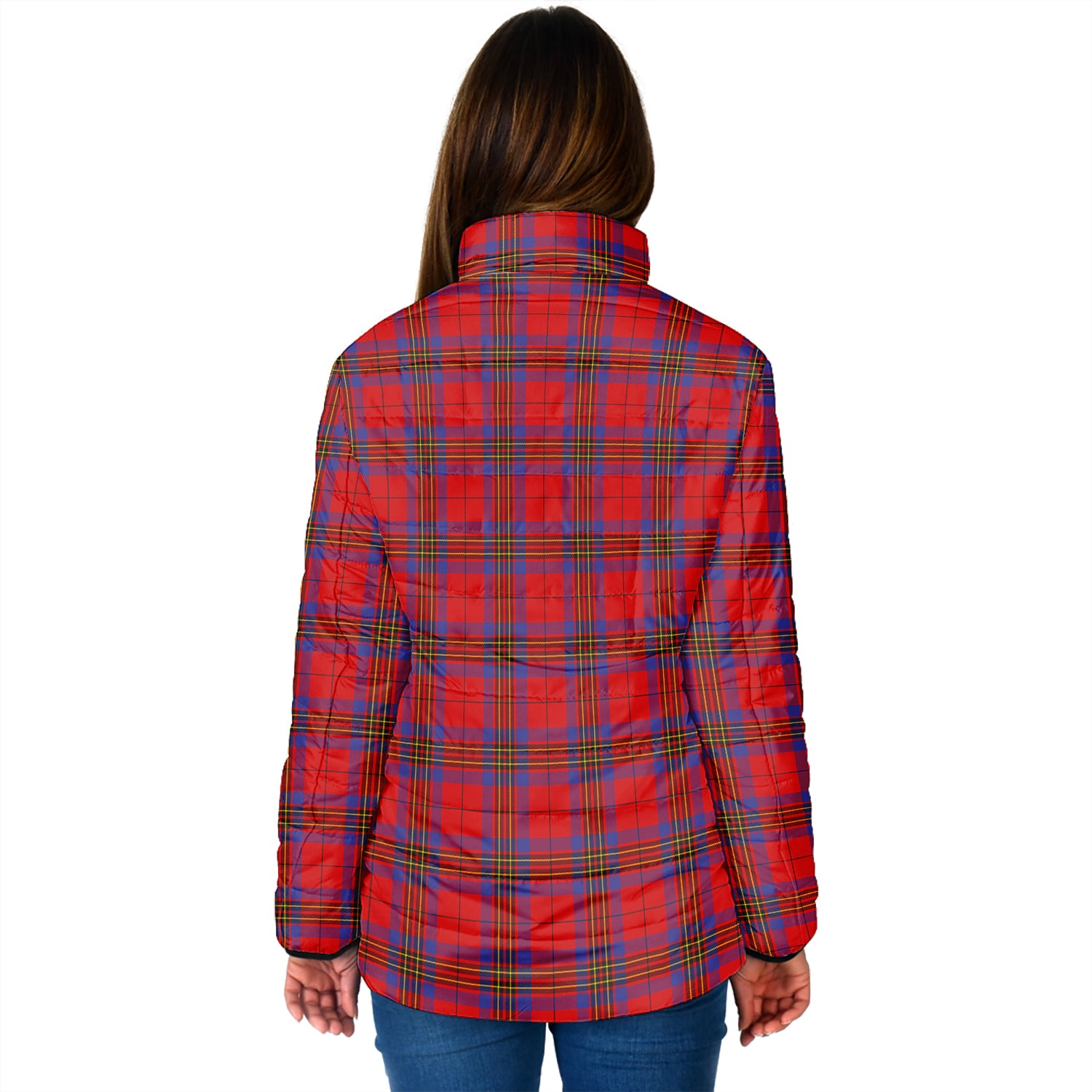 Leslie Tartan Padded Jacket with Family Crest - Tartan Vibes Clothing