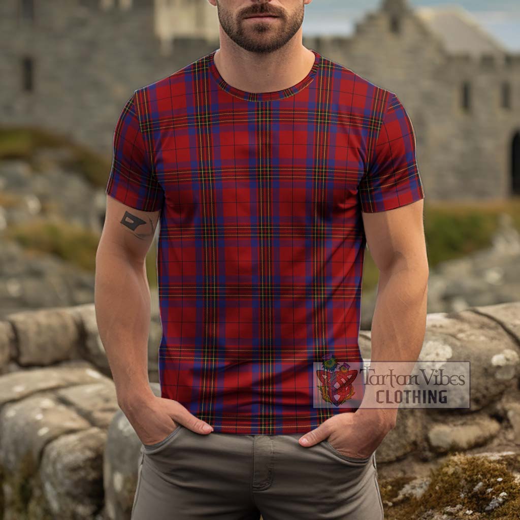 Leslie Red Tartan Cotton T-Shirt Men's Shirt - Tartanvibesclothing Shop