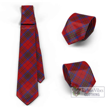 Leslie Red Tartan Classic Necktie Cross Style