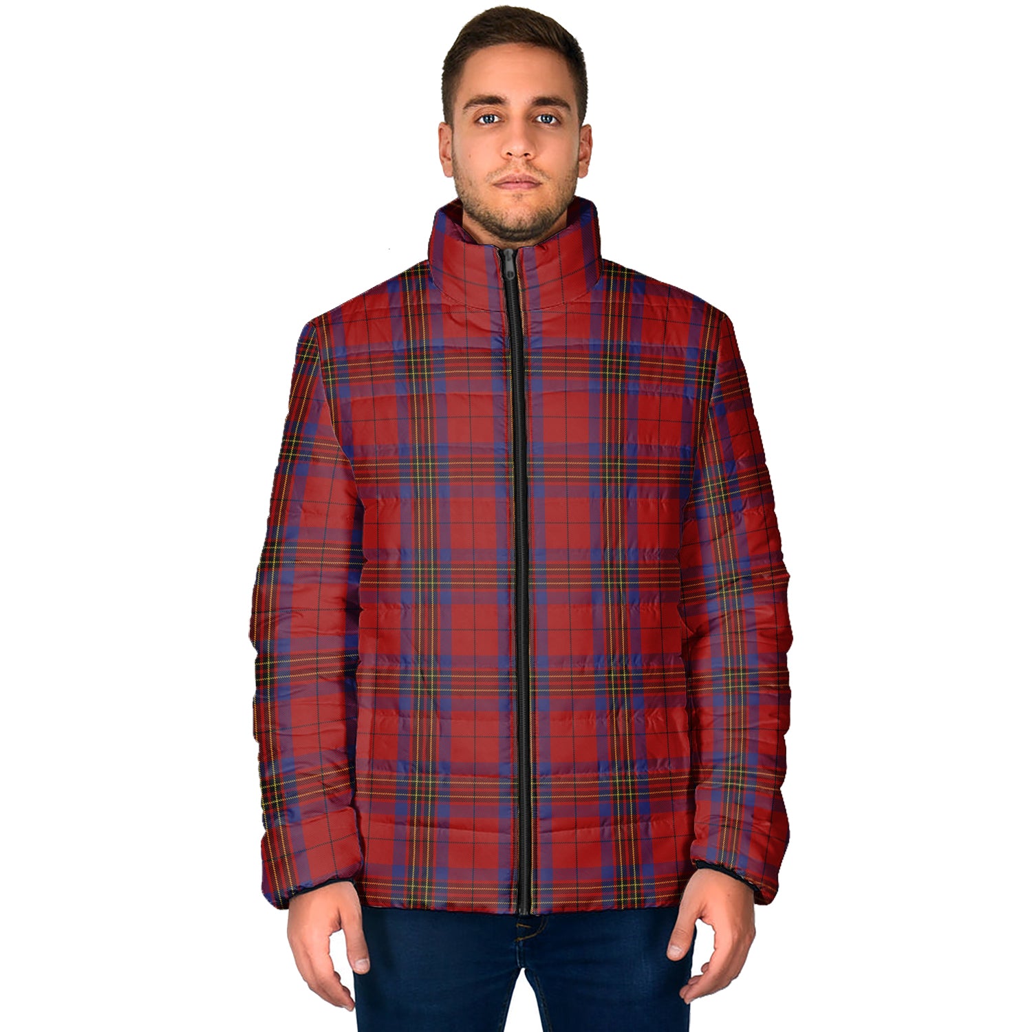 Leslie Red Tartan Padded Jacket - Tartan Vibes Clothing