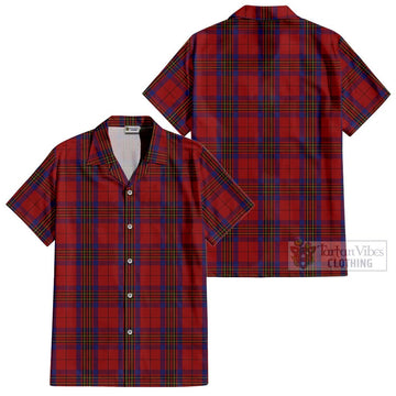 Leslie Red Tartan Cotton Hawaiian Shirt