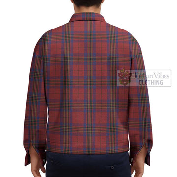 Leslie Red Tartan Unisex Lapel Cotton Jacket