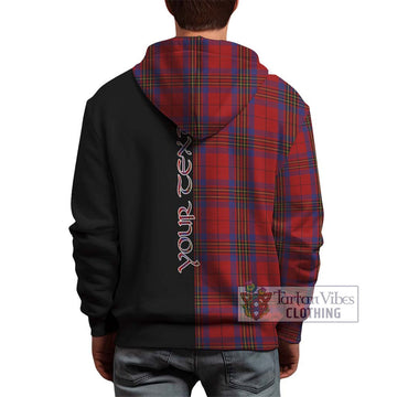 Leslie Red Tartan Hoodie with Family Crest and Half Of Me Style