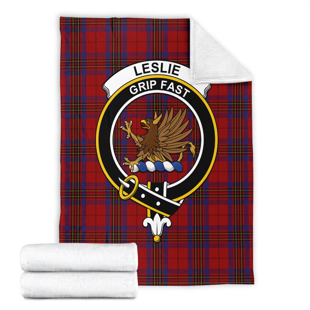 leslie-red-tartab-blanket-with-family-crest