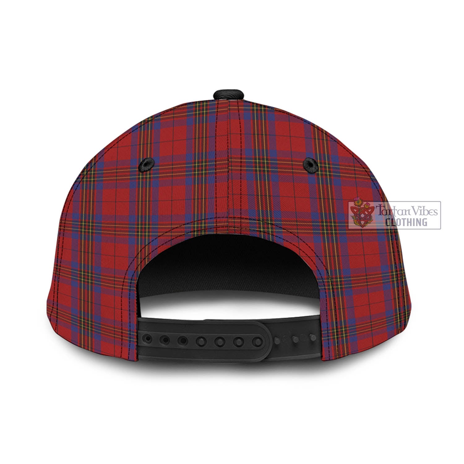 Tartan Vibes Clothing Leslie Red Tartan Classic Cap with Family Crest In Me Style