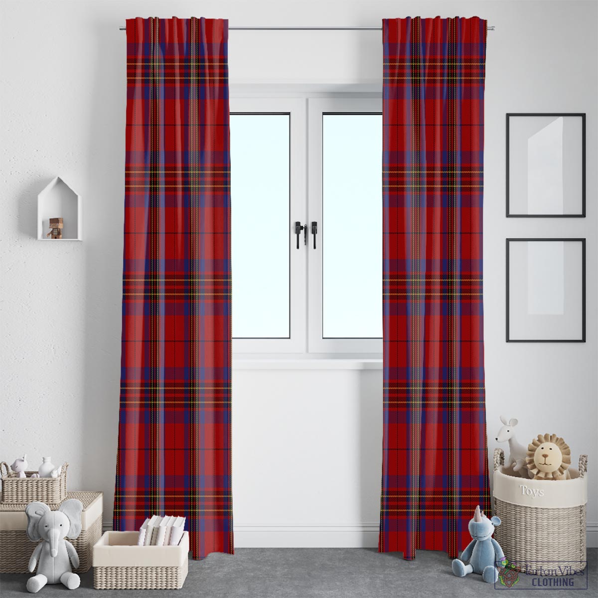 Leslie Red Tartan Window Curtain