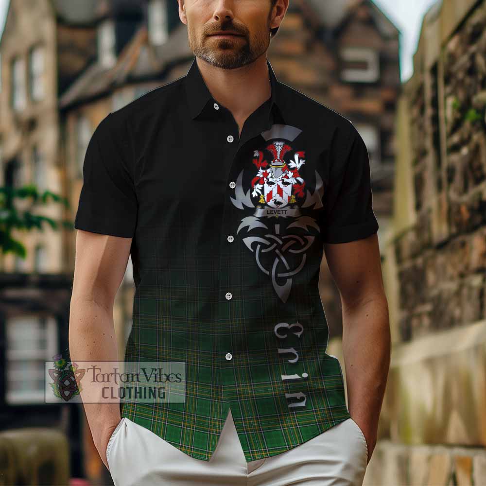 Levett Irish Clan Hawaiian Shirt with Coat of Arms Erin Go Bragh Celtic Inspired - Tartan Vibes Clothing