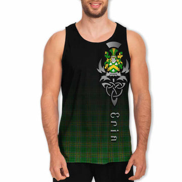 Levinge Irish Clan Men's Tank Top with Coat of Arms Erin Go Bragh Celtic Inspired Men - Tartan Vibes Clothing