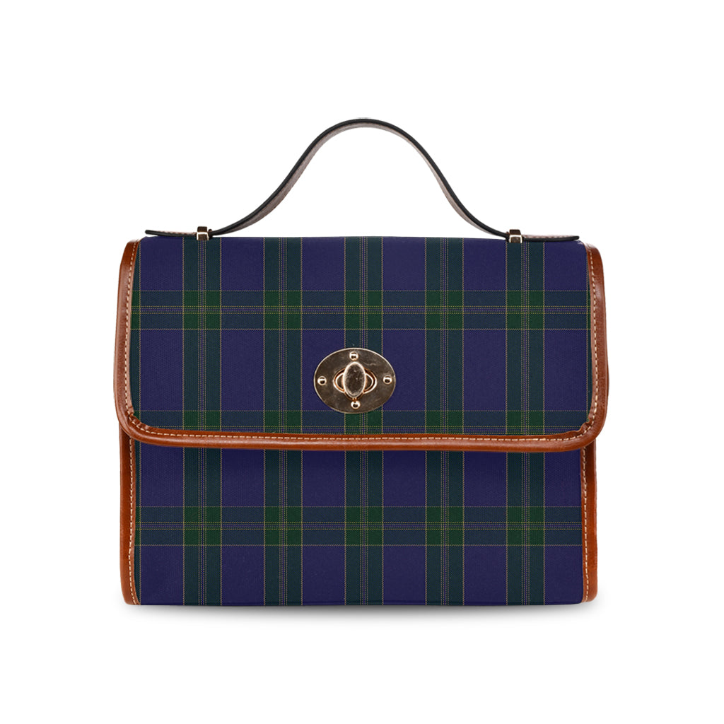 lewis-of-wales-tartan-leather-strap-waterproof-canvas-bag