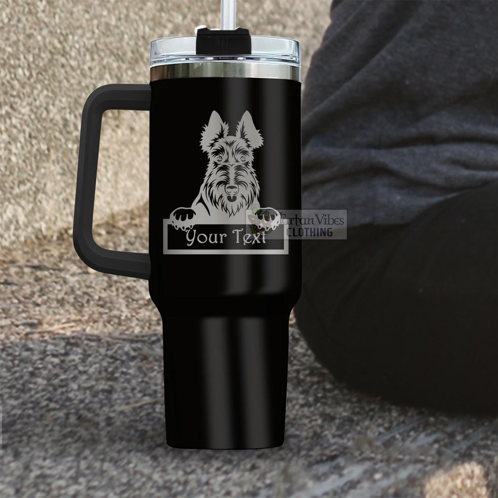 Scottish Terrier Tumbler with Handle with Personalized Text - 2D-tartanvibesclothing