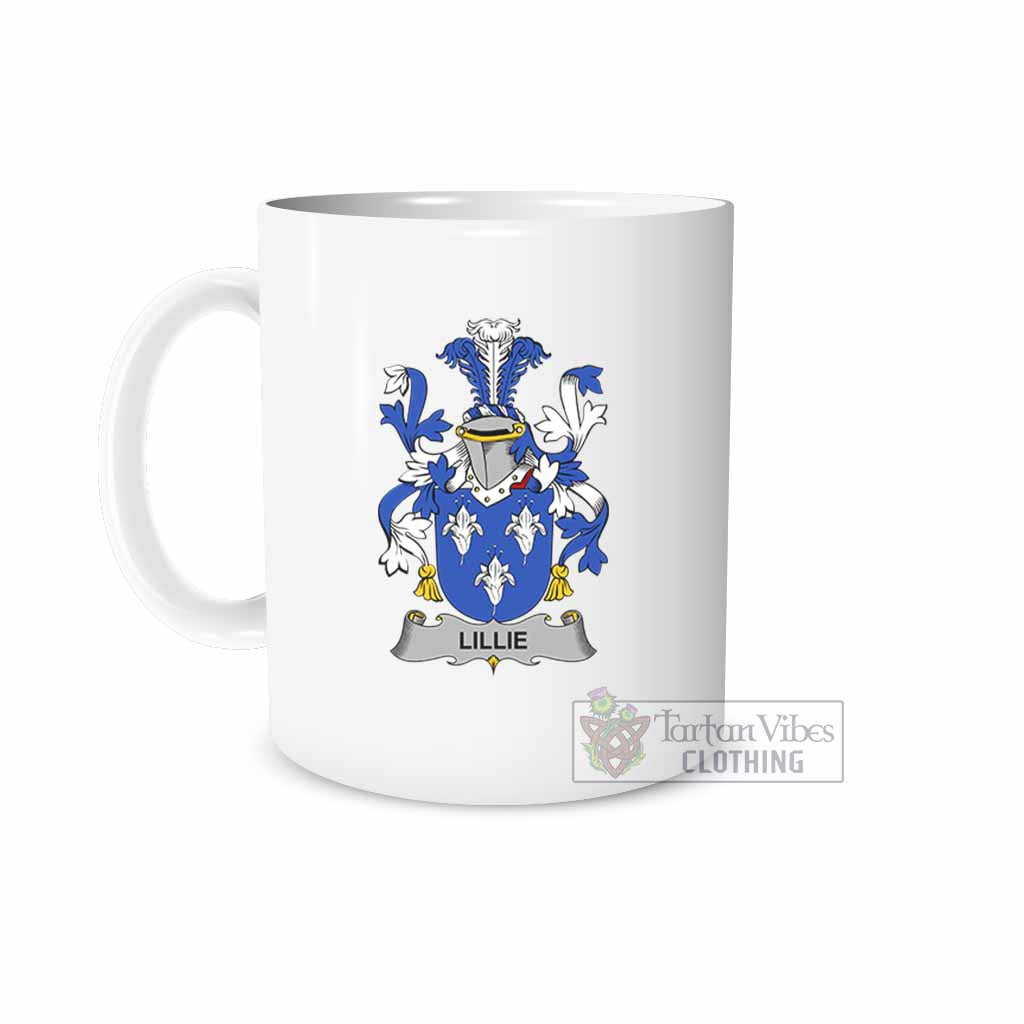 Lillie Irish Clan Coat of Arms Ceramic Mug White - 2D-tartanvibesclothing