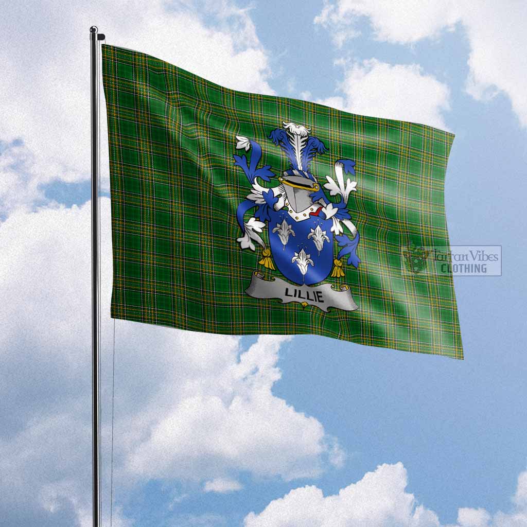 Tartan Vibes Clothing Lillie Irish Clan Flag with Coat of Arms