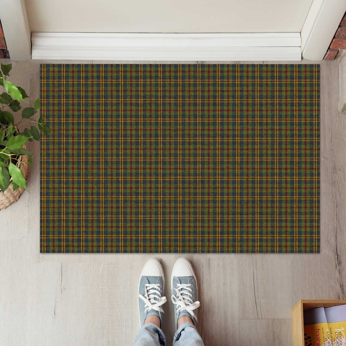 Limerick County Ireland Tartan Rubber Doormat - Tartan Vibes Clothing