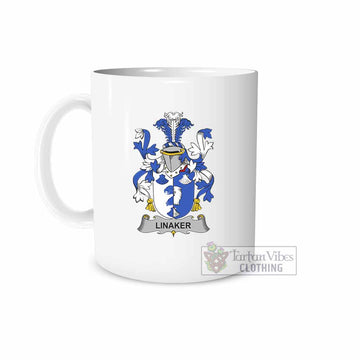 Linaker Irish Clan Coat of Arms Ceramic Mug White - 2D-tartanvibesclothing