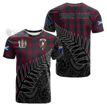 Lindsay Crest Tartan Cotton T-shirt with New Zealand Silver Fern Half Style