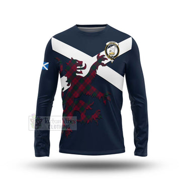 Lindsay Tartan Lion Rampant Long Sleeve T-Shirt  Proudly Display Your Heritage with Alba Gu Brath and Clan Name