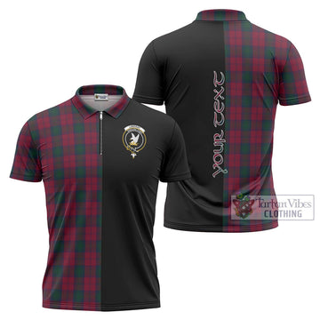 Lindsay Tartan Zipper Polo Shirt with Family Crest and Half Of Me Style