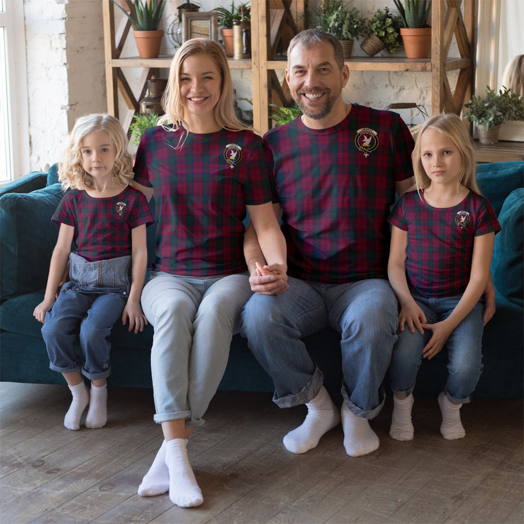 Lindsay Tartan T-Shirt with Family Crest Kid's Shirt - Tartan Vibes Clothing