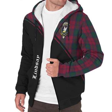 Lindsay Tartan Sherpa Hoodie with Family Crest Curve Style