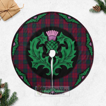 Lindsay Tartan Christmas Tree Skirt Scottish Thistle Style