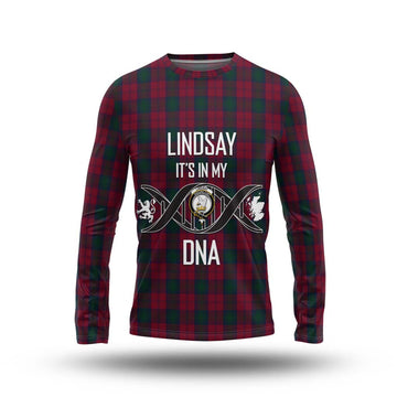 Lindsay Tartan Long Sleeve T-Shirt with Family Crest DNA In Me Style