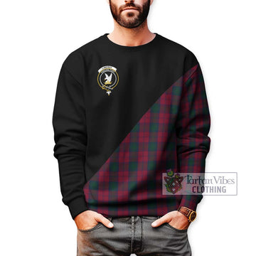 Lindsay Tartan Sweatshirt with Family Crest and Military Logo Style