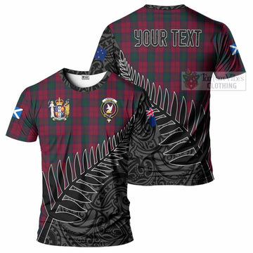 Lindsay Crest Tartan T-Shirt with New Zealand Silver Fern Half Style