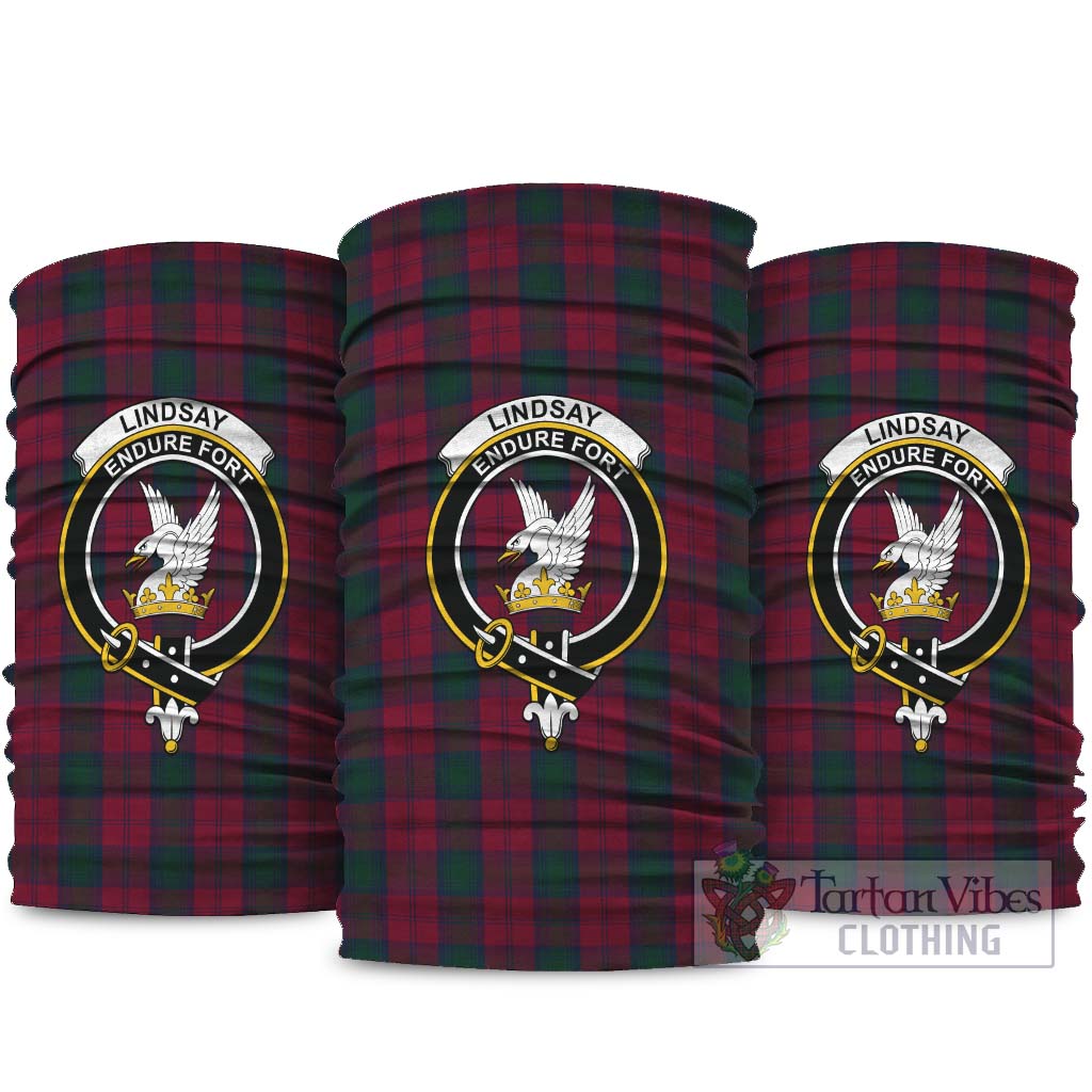 Lindsay Tartan Neck Gaiters, Tartan Bandanas, Tartan Head Band with Family Crest