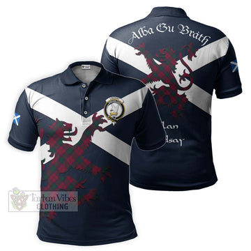 Lindsay Tartan Lion Rampant Polo Shirt  Proudly Display Your Heritage with Alba Gu Brath and Clan Name