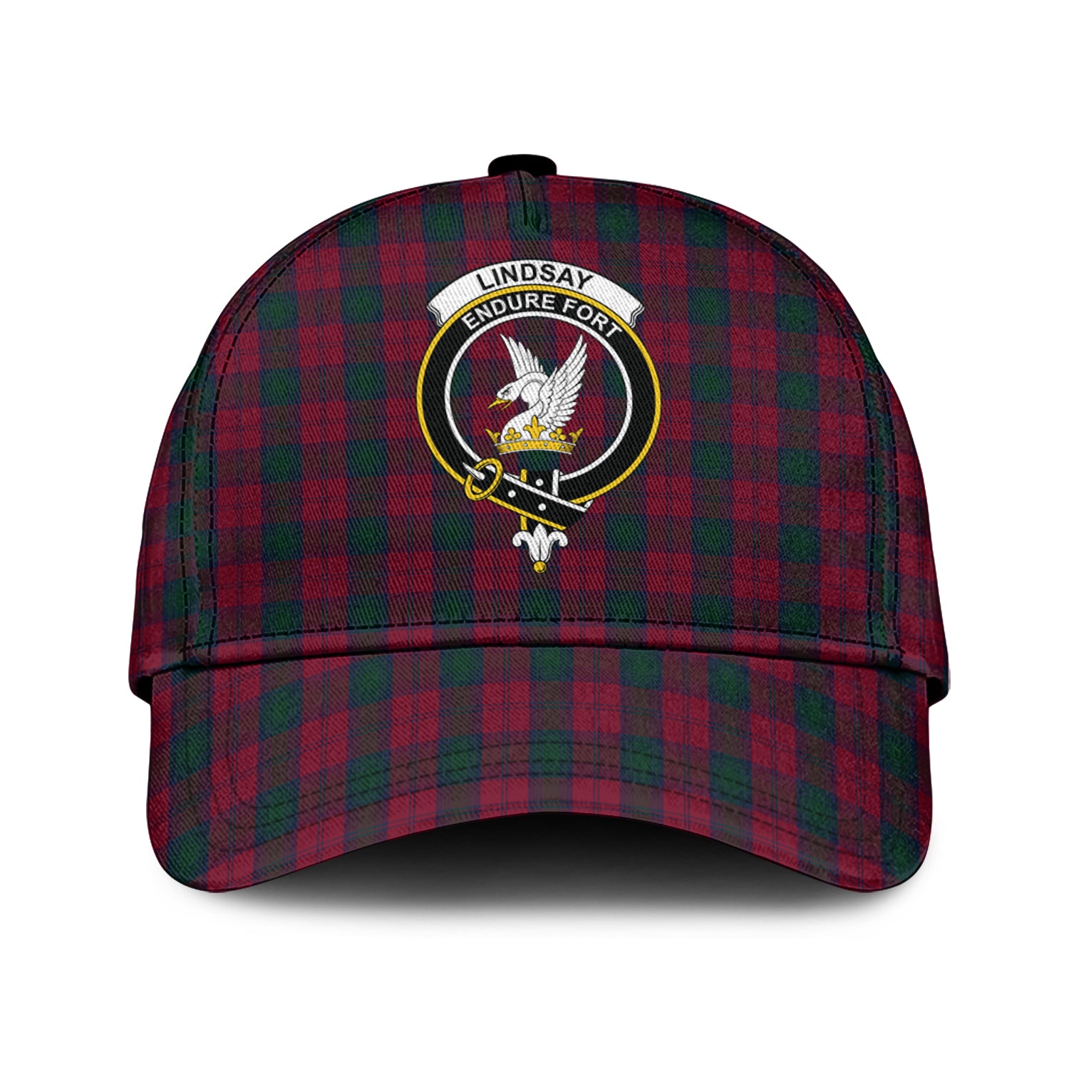 lindsay-tartan-classic-cap-with-family-crest