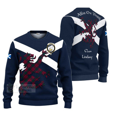 Lindsay Tartan Lion Rampant Ugly Sweater Proudly Display Your Heritage with Alba Gu Brath and Clan Name