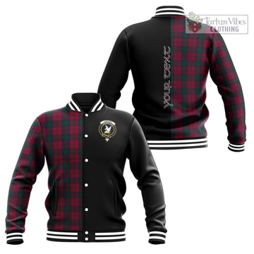 Lindsay Tartan Baseball Jacket with Family Crest and Half Of Me Style