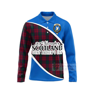 Lindsay Family Crest Tartan Long Sleeve Polo Shirt Celebrate Saint Andrew's Day in Style