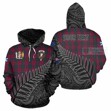 Lindsay Crest Tartan Hoodie with New Zealand Silver Fern Half Style