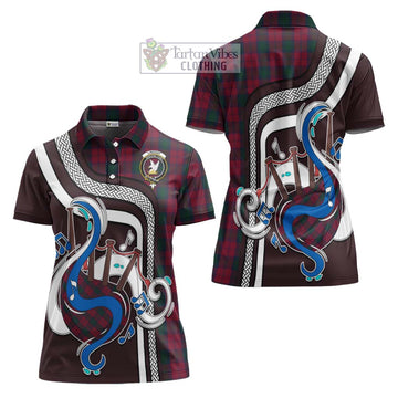 Lindsay Tartan Women's Polo Shirt with Epic Bagpipe Style