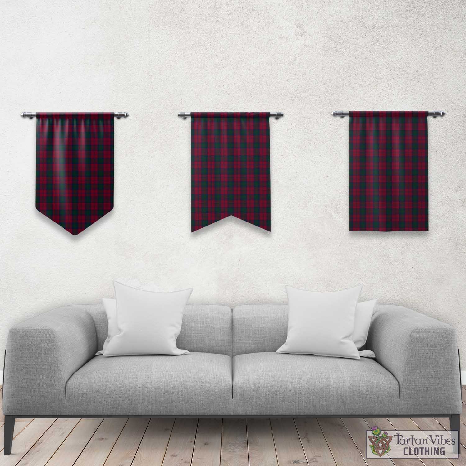 Tartan Vibes Clothing Lindsay Tartan Gonfalon, Tartan Banner