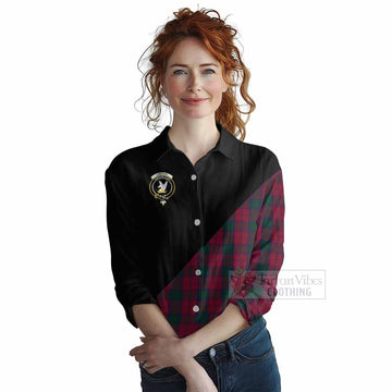 Lindsay Tartan Women's Casual Shirt with Family Crest and Military Logo Style