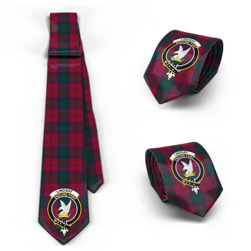 Lindsay Tartan Classic Necktie with Family Crest