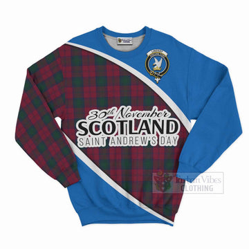 Lindsay Family Crest Tartan Sweatshirt Celebrate Saint Andrew's Day in Style