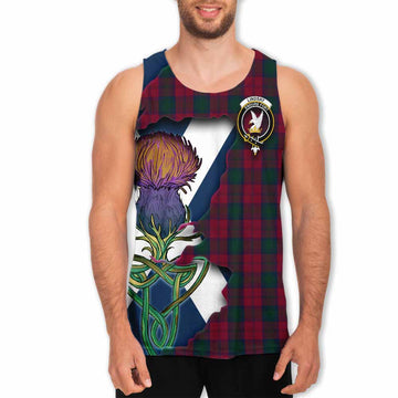 Lindsay Tartan Family Crest Men's Tank Top Scottish Thistle Celtic Inspired Men - Tartan Vibes Clothing
