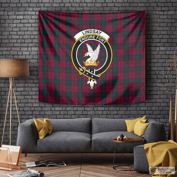 Lindsay Tartan Tapestry Wall Hanging and Home Decor for Room with Family Crest