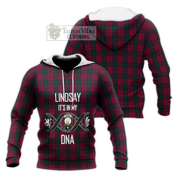 Lindsay Tartan Knitted Hoodie with Family Crest DNA In Me Style