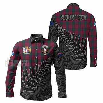 Lindsay Crest Tartan Long Sleeve Button Shirt with New Zealand Silver Fern Half Style