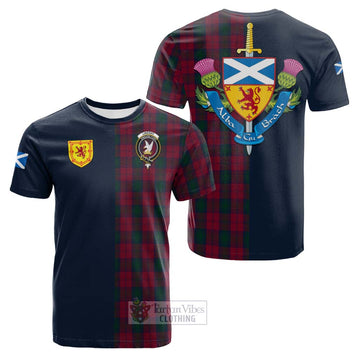 Lindsay Tartan Cotton T-shirt with Scottish Lion Royal Arm Half Style