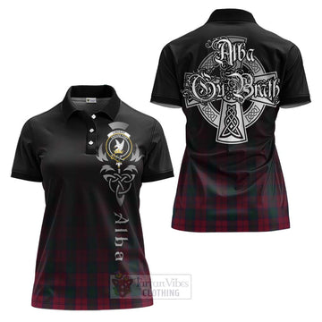 Lindsay Tartan Women's Polo Shirt Featuring Alba Gu Brath Family Crest Celtic Inspired