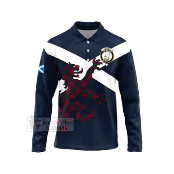 Lindsay Tartan Lion Rampant Long Sleeve Polo Shirt  Proudly Display Your Heritage with Alba Gu Brath and Clan Name