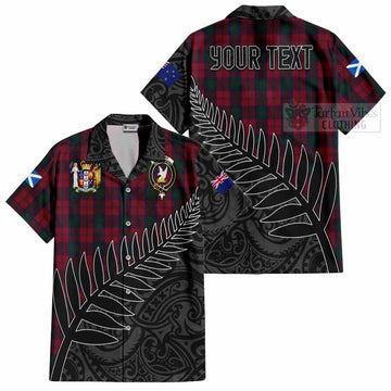 Lindsay Crest Tartan Short Sleeve Button Shirt with New Zealand Silver Fern Half Style