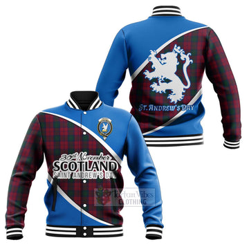 Lindsay Family Crest Tartan Baseball Jacket Celebrate Saint Andrew's Day in Style